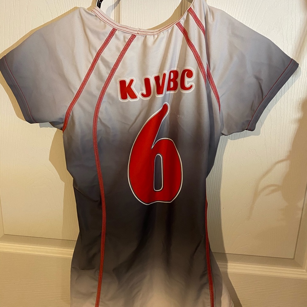 GTM Sport Wear Rocky Grey/Red#6 Jersey Size XL - Picture 2 of 9